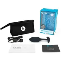 B-Vibe Snug Plug Anal Vibrant 12.5 Cm Noir