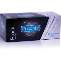 Pasante - préservatifs en latex noirs - boîte de 144