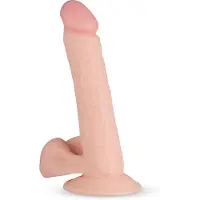 Huismerk Felix - gode réaliste avec testicules - 22cm - couleur chair