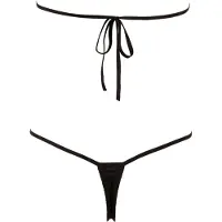 NO:XQSE - Body sexy ouvert strass noir (S-L)