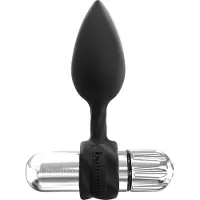 Cobeco pharma Anal Training Plugs Vibe - set de plugs anaux vibrants (noir)