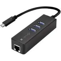 Techly IDATA USB-ETGIGA-3C2 station d'accueil USB 3.2 Gen 1 (3.1 Gen 1) Type-C Noir