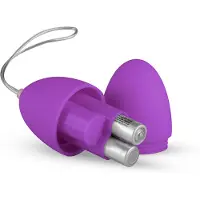 Huismerk - œuf vibrant portable 7 modes avec télécommande (violet)