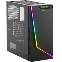 Gamdias Boitier PC Moyen Tour ATX Argus M1 RGB avec panneau vitré - Noir
