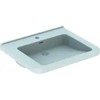 Geberit Renova Nr. 1 Comfort, lavabo, encastrable, 650x550 mm, avec trou pour robinetterie, avec (550 mm, 650 mm)