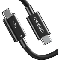 Choetech Câble USB-C - USB-C Thunderbolt 4 0,8m noir (A3010)