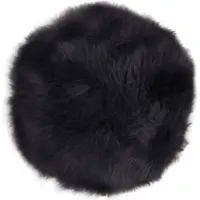 House Nordic Siège en peau d'agneau - Noir véritable Ø35cm