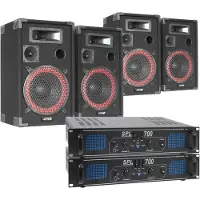 Skytec XEN3510 Geluidsset (kit d'enceintes). 4 haut-parleurs. 2 haut-parleurs, Haut-parleur PA, Noir