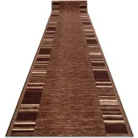 Rugsx TAPIS DE COULOIR antidérapant ADAGIO marron 110x380 cm