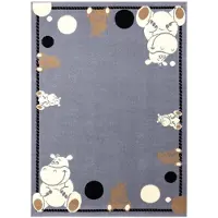 Rugsx Tapis BCF FLASH Hippo 3993 - Hippopotame gris 140x190 cm