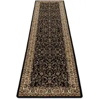 Rugsx Tapis, le tapis de couloir ROYAL ADR modèle 1745 noir - l'antichambre, le couloir 60x200 cm