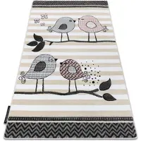 Rugsx Tapis PETIT BIRDS PETITS OISEAUX crème 120x170 cm