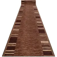 Rugsx TAPIS DE COULOIR antidérapant ADAGIO marron 80x240 cm
