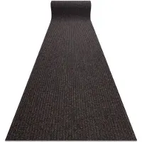 Rugsx Paillasson antidérapant pour les mètres courants GIN 7053 Liverpool extérieur, intérieur, sur caoutchouc - marron 80 cm 80x160 cm