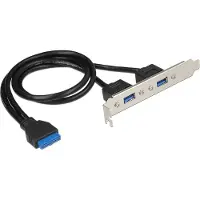 DeLOCK Support Delock 1 x prise USB 3.0 19 broches interne > 2 x USB 3.0 type