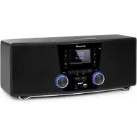 Auna Stockton micro chaîne stéréo 20 W max. DAB+ FM lecteur CD BT OLED noir