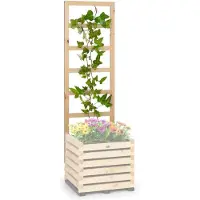 Blumfeldt Modu Grow 50 UP, grille pour plantes, 151 x 50 x 3 cm, en bois de pin