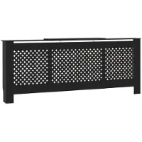 vidaXL MDF Habillage de radiateur noir 205 cm