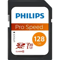 Philips FM12SD65B - Carte mémoire flash - 128 Go - Video Class V30 / UHS-I U3 / Class10 - SDXC UHS-I