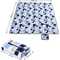 Detex Couverture de pique-nique Carré/Bleu 2x2m