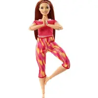 Barbie Poupée Made to Move (rousse) en tenue de yoga rouge