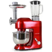 Klarstein Robot Patissier Multifonctions, Batteur sur Socle, Bol 5L, Robot Cuisine 1800W, Blender 1.5L, Robot Multifonction Petrin Boulangerie, Hachoir à Viande, Batteur Electrique Cuisine, 6 Vitesses
