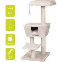 Europet Arbre à chat Bernina Trend New Jersey, couleur crème