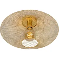 Lucide MESH plafonnier industriel or 1xE27 40W