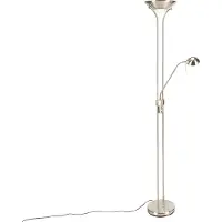 QAZQA Lampadaire en acier avec lampe de lecture avec LED dimmable en Kelvin - Diva