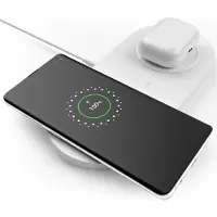 Belkin BOOST CHARGE Dual - Tapis de chargement inductif + adaptateur secteur - 10 Watt - blanc