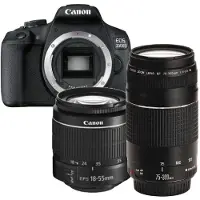 Canon EOS 2000D + 18-55 mm DC III + 75-300 mm III