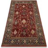 Rugsx Tapis KESHAN franges, oriental classique 7522/53588 beige / bordeaux / bleu foncé 120x145 cm