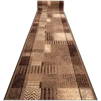 Rugsx TAPIS DE COULOIR antidérapant ESSENZA beige 80 cm 80x300 cm