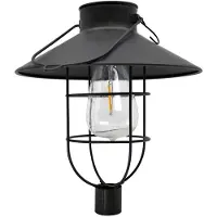 Grundig Solar lampe de jardin - 21,8 x 21,8 x 64 cm - éclairage de jardin - éclairage LED - recharge par énergie solaire