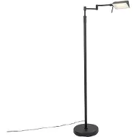 QAZQA Lampadaire design noir avec LED et variateur tactile - Notia