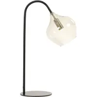 Light & Living - lampe de table - Rakel - bronze noir - verre - lampe de bureau - E14 - 1851427