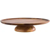 Aps Présentoir à gâteau - Bois d'acacia huilé - Diamètre : 38,5 cm - Hauteur : 8 cm