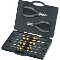 Knipex 00 20 18 ESD - Jeu de pinces électroniques avec outils pour travaux sur composants électroniques