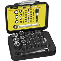 Stanley COFFRET D'EMBOUTS DE VISSAGE 1-4'' 25MM + MINI-CLIQUET - JE 1-13-907 - 27272