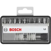 Bosch Jeu d'embouts de vissage Robust Line L extra-durs, 18 + 1 pièces, 25 mm, sécurité. Embouts (Tri-Wing)