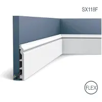 ORAC Decor SX118F LUXXUS Plinthe flexible Profil Protection de câble | 2 m
