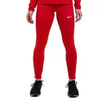 Nike Collant de sport pour femme avec technologie DRI-FIT, pantalon de sport léger et respirant, coupe slim, NT0314-657, rouge