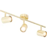QAZQA Plafonnier moderne laiton 3 lumières orientable - Jeana