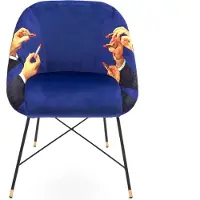 Seletti Chaise rembourrée rouge à lèvres