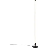 QAZQA Lampadaire noir avec LED et variateur tactile 3 niveaux de luminosité - Line-up