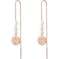 Valero Pearls Boucles d'oreilles or rose / transparent / blanc perle