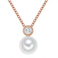 Valero Pearls Chaîne or rose / blanc perle