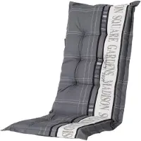 Madison - Coussin de jardin - Dossier haut - Gris jardin - 123 x 50 - Gris - Coussin pour chaise de jardin