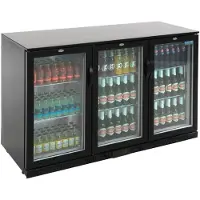 Polar Réfrigérateur de bar , série G, 3 portes à charnières, 330 L