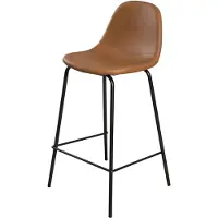 Macabane TOM - Lot de 2 tabourets de bar John marron hauteur d'assise 65cm TOM